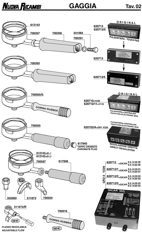 Gaggia 02 - ESPRESSO MACHINE PARTS